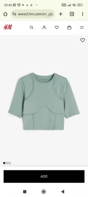 Спортивний топ H&M. L розмір