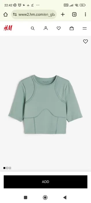 Спортивний топ H&M. L розмір